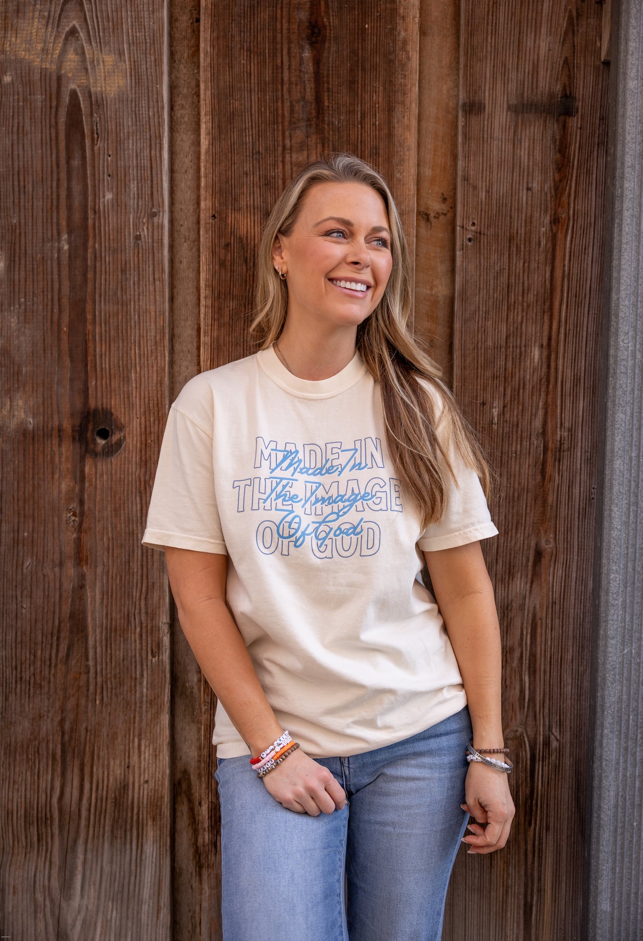 Made in the Image of God - cream tee