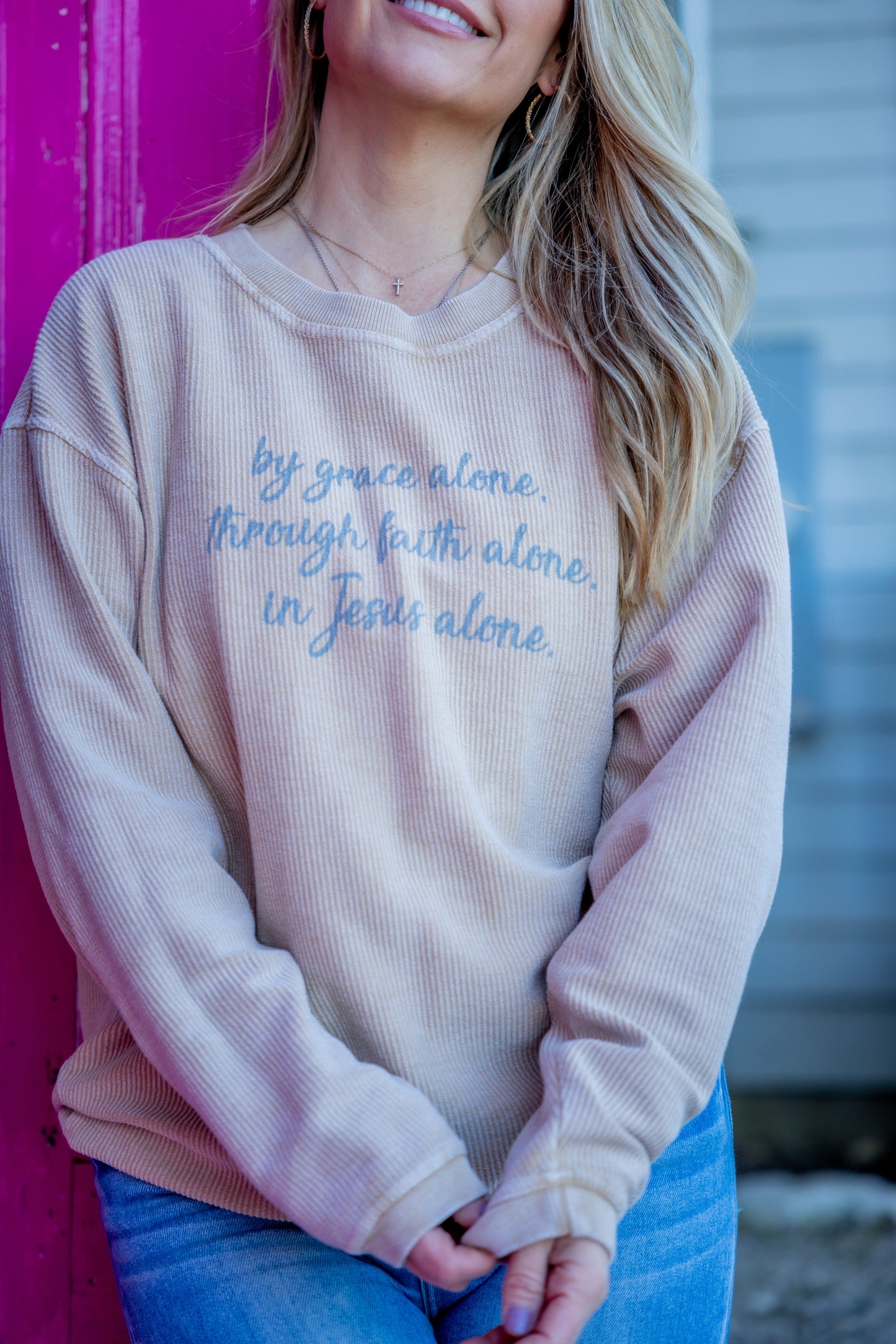 In Jesus Alone Corded Crew