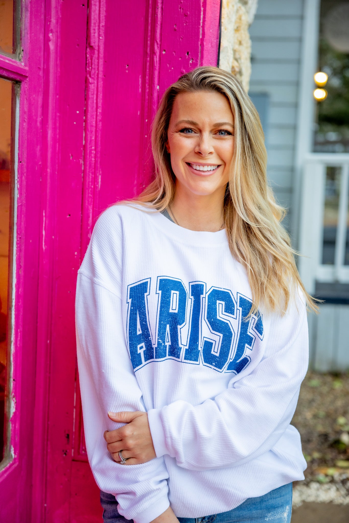 Arise Corded White Crew