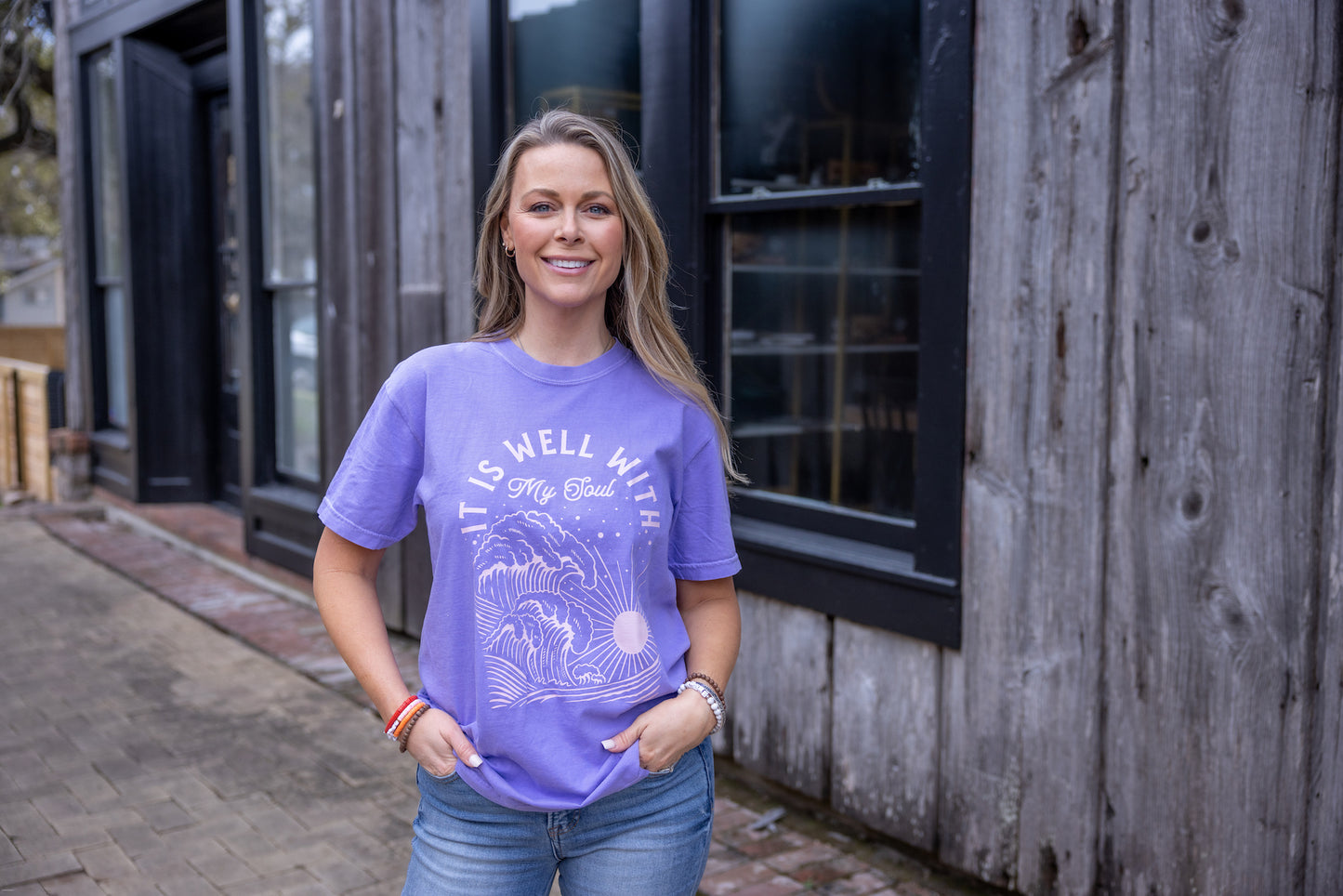 It is well with my soul -  violet tee