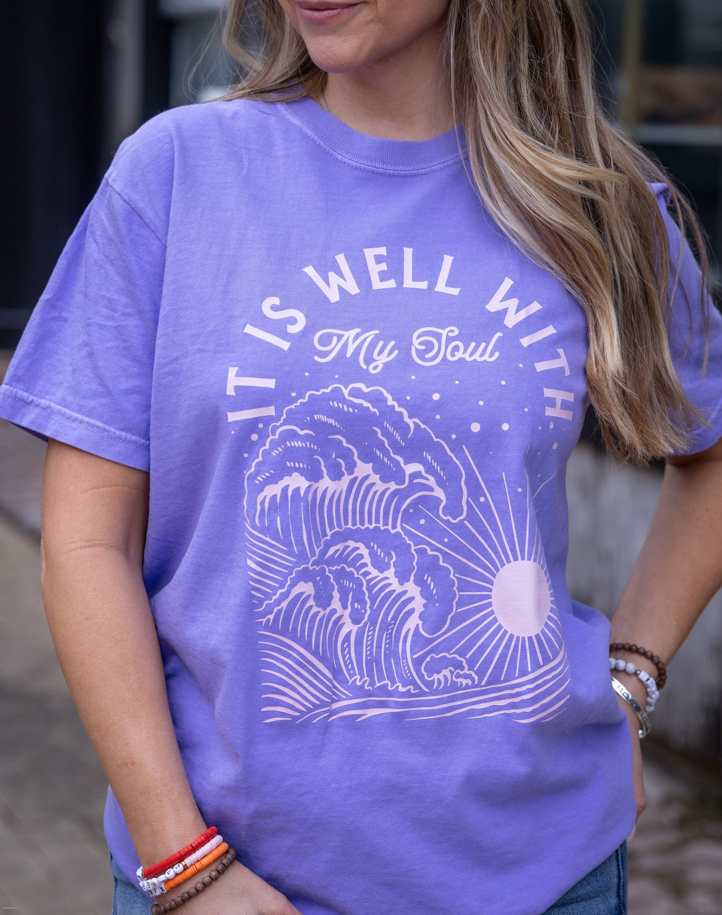 It is well with my soul -  violet tee