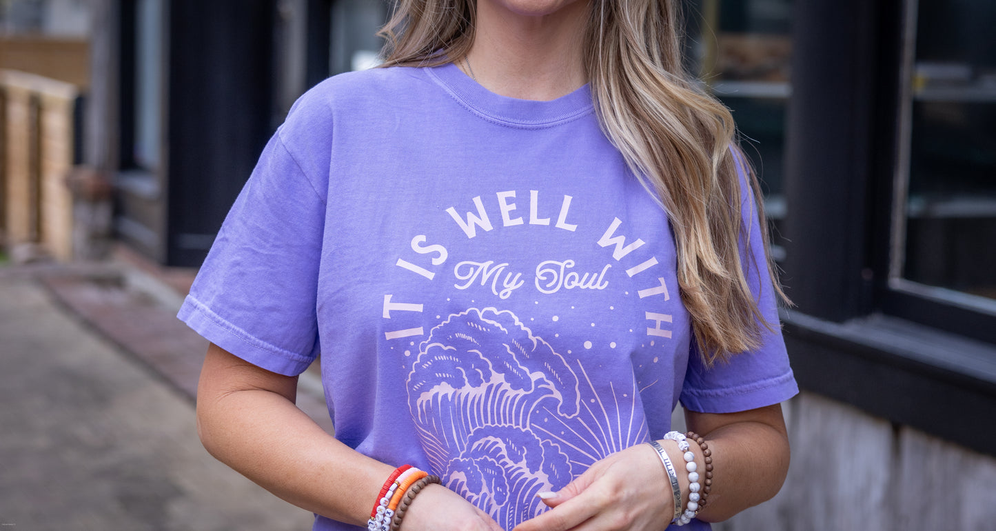 It is well with my soul -  violet tee