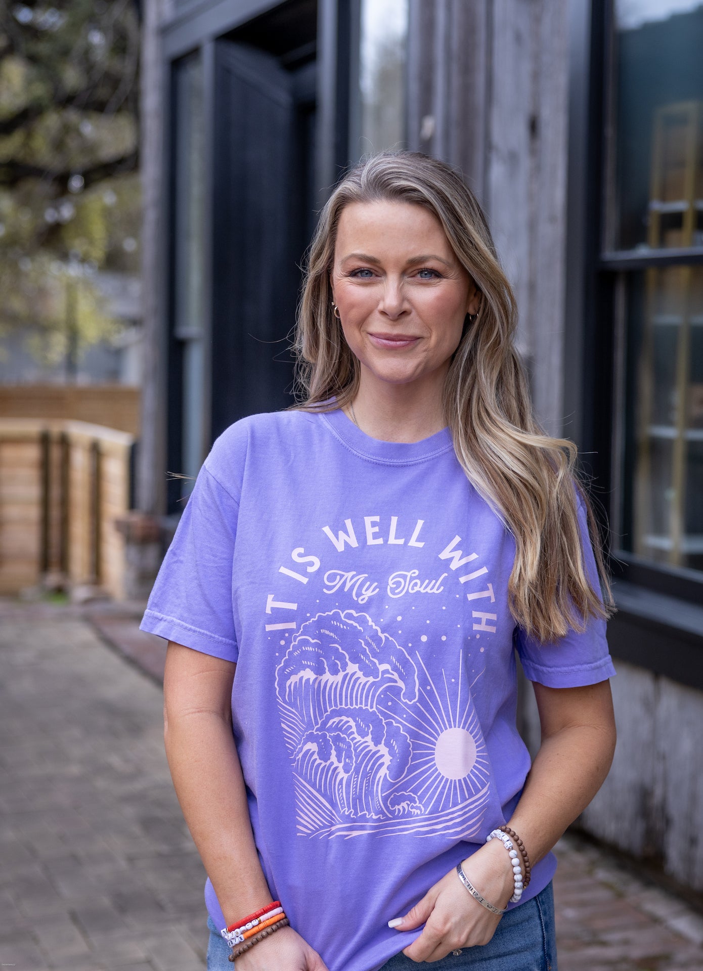 It is well with my soul -  violet tee